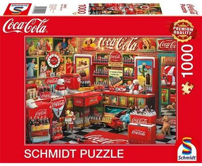Merc Puzzle Coca Cola Nostalgie 1000 Teile 1000 Teile - Schmidt Spiele 59915 - (Sp