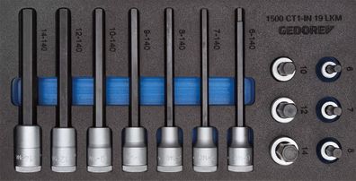 Werkzeugmodul Schraubendreher-Einsätze 1/2" für 6-kant, Nr. 1500 CT1-IN 19 LKM