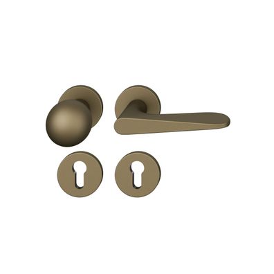 ASL Drückergarnitur 7mm RundRosette ohne Schlüsselrosette, max. 45°. TS 39-58mm