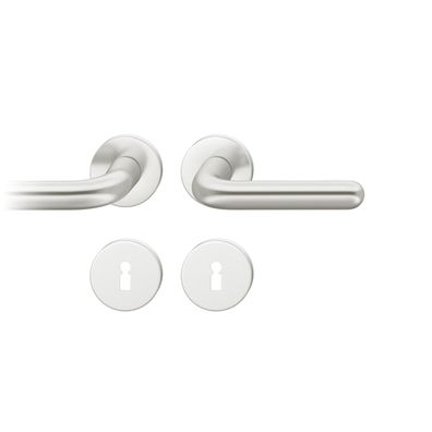 ASL Drückergarnitur 8,5mm BB Rundrosette, max. 45°. TS 39-58mm