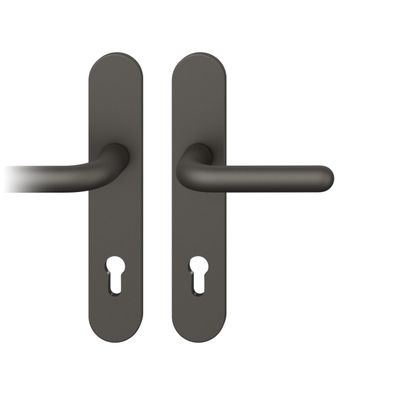 ASL Drückergarnitur 8mm PZ 92 Langschild oval, max. 45°. TS 39-58mm