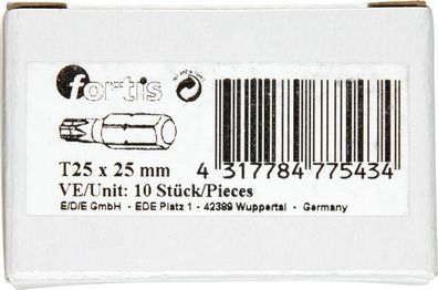 Bit 1/4" für TORX®-Schrauben, 25 mm (Gr. T 25 )
