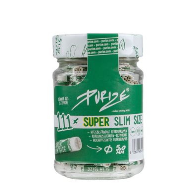 PURIZE Super Slim Size 111 Aktivkohlefilter im Glas (Gr. Super Slim Size (5 mm))