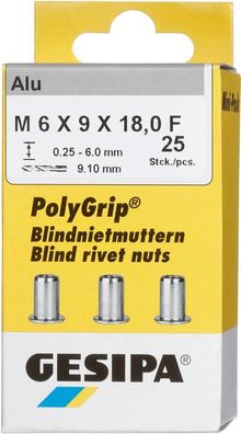 Blindnietmutter PolyGrip® Mini-Pack, Alu