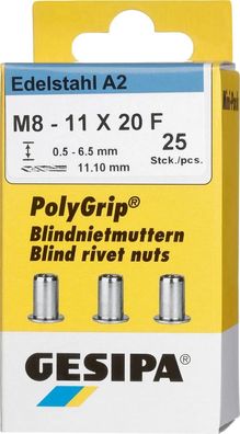 Blindnietmutter PolyGrip® Mini-Pack, Edelstahl