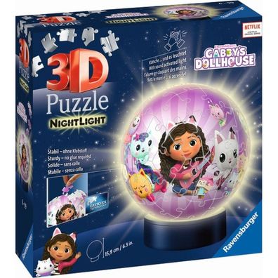 Ravensburger - 3D Puzzle Gabby&#39; s Dollhouse Night Light 72p &#40;10311575&#41;