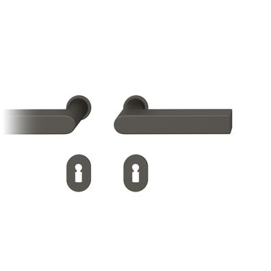 Steckgr Tür DrückerGarnitur 8mm BB Rundrosette, TS 39-48mm