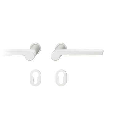 Steckgr Tür DrückerGarnitur 8mm PZ Rundrosette, TS 39-48mm