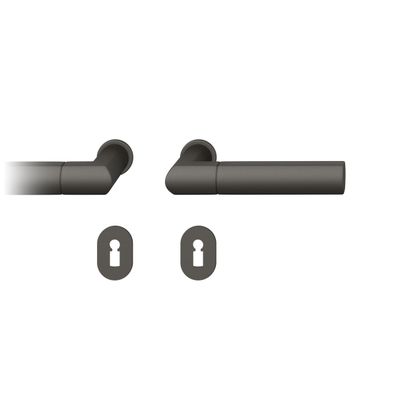 Steckgr Tür DrückerGarnitur 8mm BB Rundrosette, TS 39-48mm