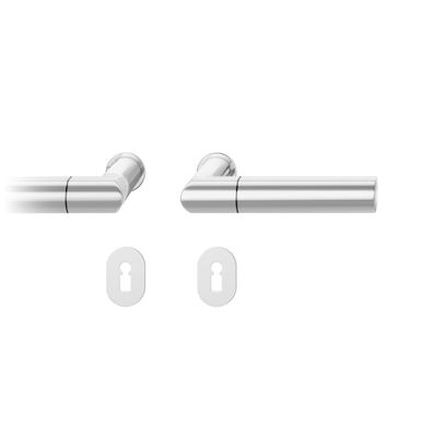 Steckgr Tür DrückerGarnitur 8mm BB Rundrosette, TS 39-48mm