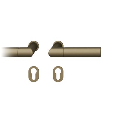 Steckgr Tür DrückerGarnitur 8mm PZ Rundrosette, TS 39-48mm