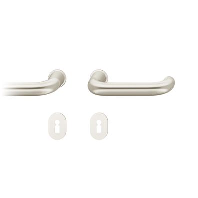 Steckgr Tür DrückerGarnitur 8mm BB Rundrosette, TS 39-48mm
