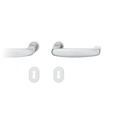 Steckgr Tür DrückerGarnitur 8mm BB Rundrosette, TS 39-48mm