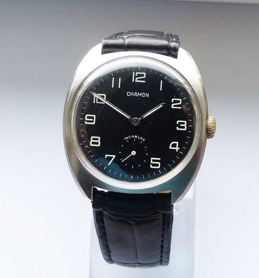 Schöne und seltene Unitas Chamon Swiss Military 17Jewels Herren Vintage Armbanduhr
