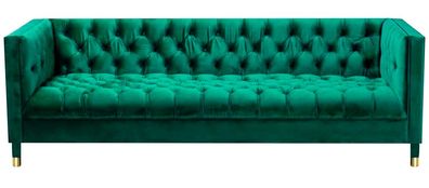 Chesterfield Design Polster Couch Textil Sofa Dreisitze Wohnzimmer Polster Sitz