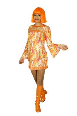 70er Kostüm Hippie Kleid Flower Power Retro Sommer Festival Karneval Fasching