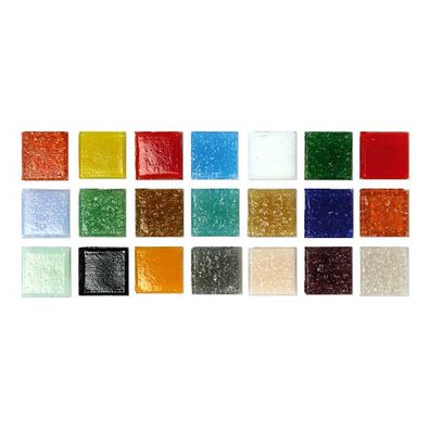 Artdecor Mosaiksteine bunt gemischt, 10 x 10 mm, Eimer á 1kg=ca.1300 Stück