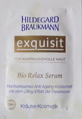 Hildegard Braukmann exquisit Bio Relax Serum Gesichtscreme 2ml Reisegröße