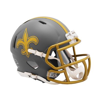 NFL Mini Helm New Orleans Saints Slate Speed Riddell Footballhelm 095855631516