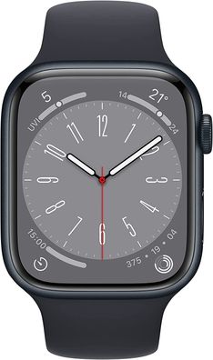 Apple Watch Series 8 GPS + LTE 45mm Aluminium Midnight Sportband Neuware