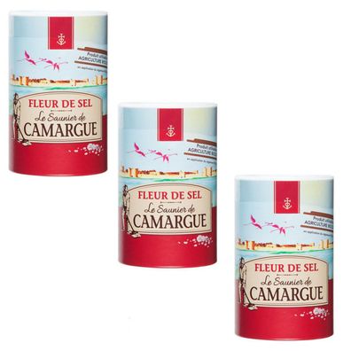 Le Saunier de Camargue Fleur de Sel 3 x 1000g - Premium Meersalz für Gourmets