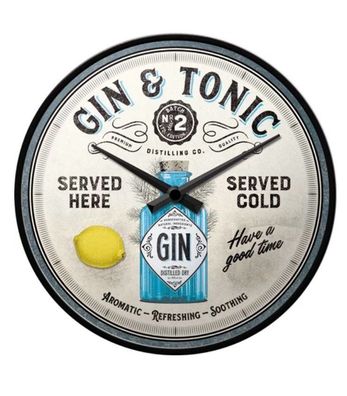 Gin & Tonic 31 cm Wanduhr