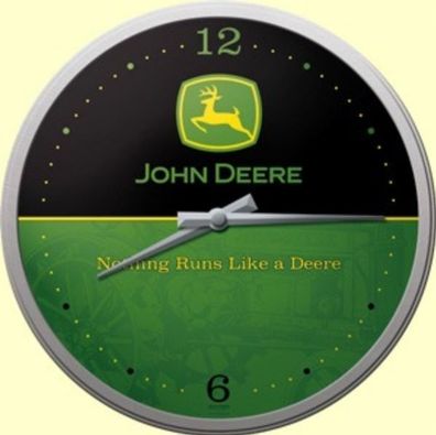 John Deere Logo 31cm Wanduhr
