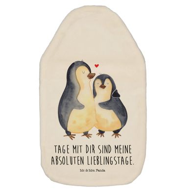 Mr. & Mrs. Panda Wärmflasche Pinguin umarmen mit Spruch