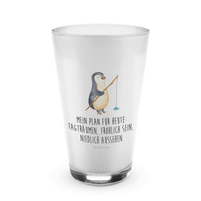 Mr. & Mrs. Panda Glas Pinguin Angler mit Spruch