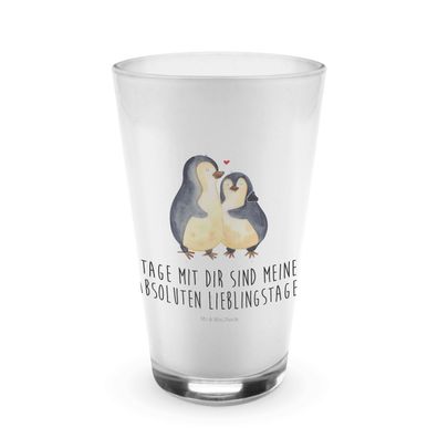 Mr. & Mrs. Panda Glas Pinguin umarmen mit Spruch