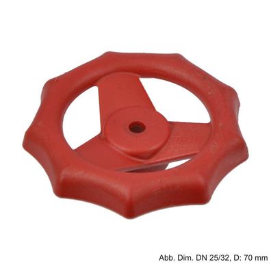 Kemper Handrad rot für Freistrom-Absperrventile, DN15/20, G01000600712000