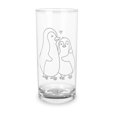 Mr. & Mrs. Panda Wasserglas Pinguin umarmen ohne Spruch (Gr. 400 ml)