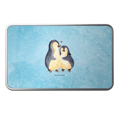 Mr. & Mrs. Panda Metalldose rechteckig Pinguin umarmen ohne Spruch