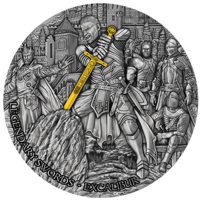 Silbermünze 2 oz Niue 2024 - Legendary Swords - Excalibur