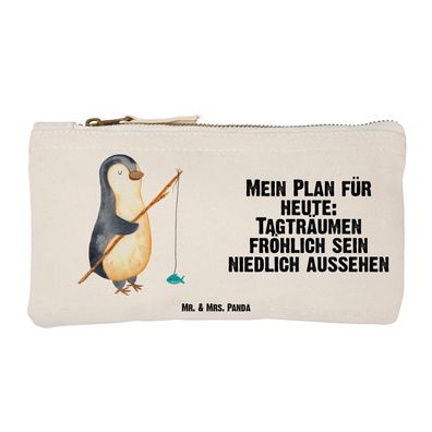 Mr. & Mrs. Panda Schminktasche Pinguin Angler mit Spruch