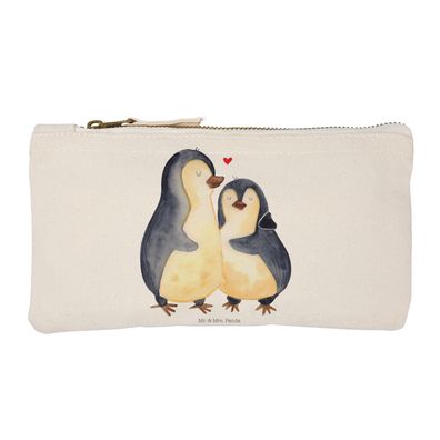 Mr. & Mrs. Panda Schminktasche Pinguin umarmen ohne Spruch
