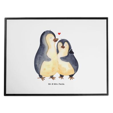 Mr. & Mrs. Panda Schreibtischunterlage Pinguin umarmen ohne Spruch