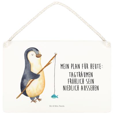 Mr. & Mrs. Panda Deko Schild Pinguin Angler mit Spruch (Gr. DIN A5)