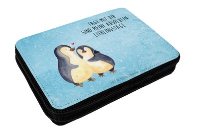 Mr. & Mrs. Panda Federmappe Pinguin umarmen mit Spruch