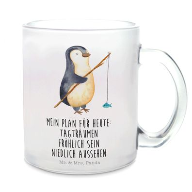 Mr. & Mrs. Panda Teetasse Pinguin Angler mit Spruch