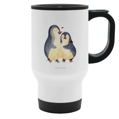 Mr. & Mrs. Panda Thermobecher Pinguin umarmen ohne Spruch