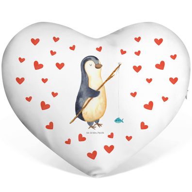 Mr. & Mrs. Panda Herzkissen Pinguin Angler ohne Spruch