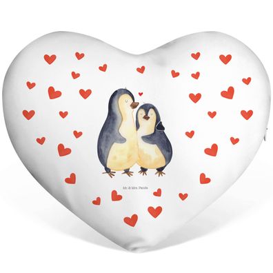 Mr. & Mrs. Panda Herzkissen Pinguin umarmen ohne Spruch