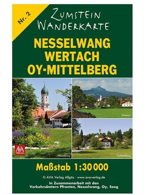 Zumstein Wanderkarte Nesselwang, Wertach, Oy-Mittelberg,