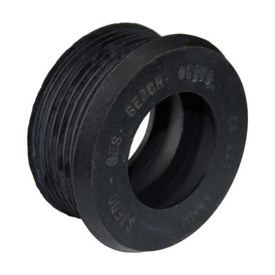 WC-Spülrohrverbinder Gummi schwarz D=55mm für Spülrohr 38-45mm ohne Rosette