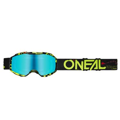 O'NEAL Kids Bike Goggles B-10 Attack Black/ Neon Yellow - Radium Blue
