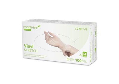 Medi-Inn Vinylhandschuhe Vinyl Stretch - Gr. XS - XL - 1000 Einmalhandschuhe