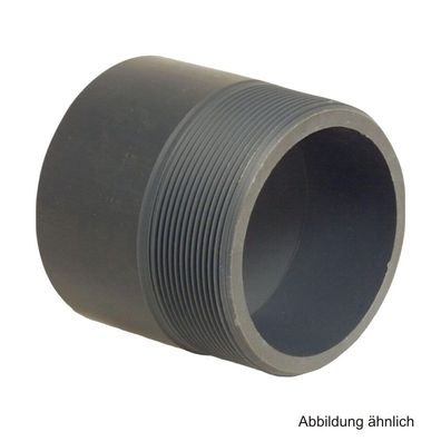 PVC-U Übergangsnippel, aus Rohr, Klebemuffe/ -stutzen x AG, 10bar, 25/32mm x 1"