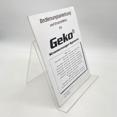 Geko / Stromerzeuger / Ersatzteilliste / Betriebsanleitung / Schaltpläne + +