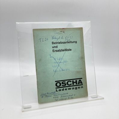OSCHA/ Ladewagen / Ersatzteilliste / Betriebsanleitung / 1969 + +